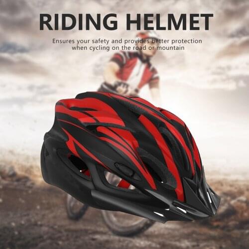 Adult Bike Helmet Lightweight Breathable Comfortable Safety Helmet with Rear Light and Detachable Visor Mountain Road Bicycle