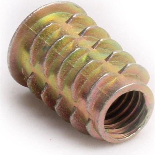 100pcs M6*13 Furniture Nut Cabinet Connecting Screw Internal Thread Insert Nuts/ Hex Drive Head Decoration Wood Insert Nut