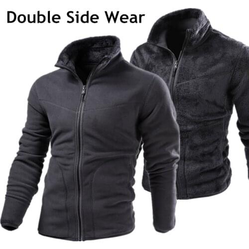 Men Womens Warm Fleece Jacket Autumn Winter Plus Velvet Thick Thermal Windproof Coat Outdoor Riding Fishing Hiking Jackets