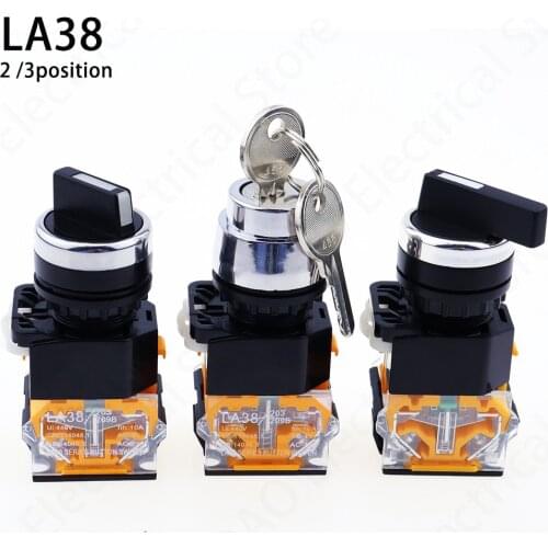 LA38 2 position 3 position 1NO /1NC series High quality Knob switch
