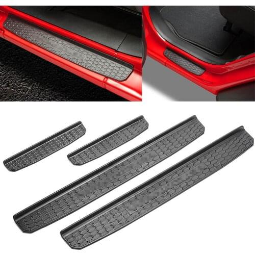 Running Entry Board Pedal Cover Car Door Sill Guard Plate Threshold Protector For Jeep Wrangler JL 2018 2019 Accessories