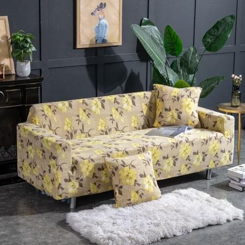 Non-slip Sectional Slipcover Elastic Stretch Couch Cover All-inclusive L-shape Armchair Sofa Covers For Living Room 1/2/3/4 Seat