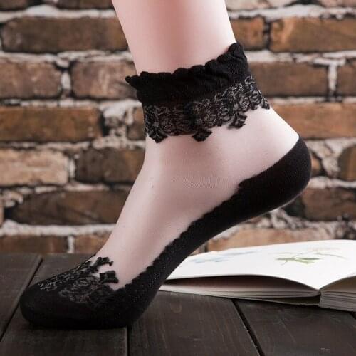 10 Pairs Fashion Sexy Women Socks Ladies Summer Nylon Socks Short Lace Women Female Transparent Socks & Hosiery