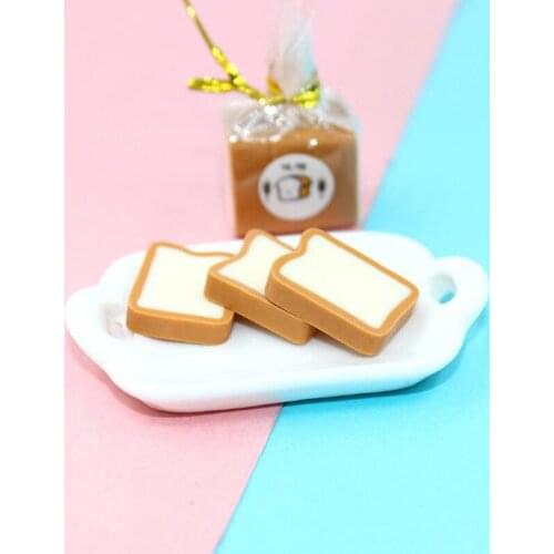 New Arrival 4 Bags 1:12 Scale Dollhouse Miniature Food Bread Toast Dolls Kitchen Accessories