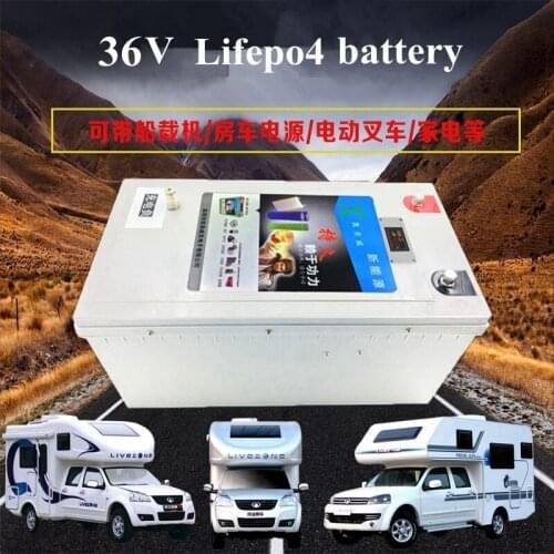 Rechargeable 36V 60Ah LiFepo4 Battery Pack for Golf Cart EV UPS E-grass Cutter Electric Bike Power Tool + 5A Charger