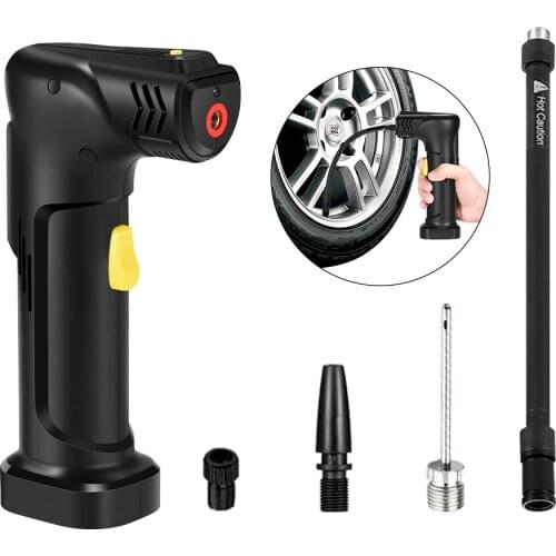 120PSI Rechargeable Air Pump Tire Inflator Cordless Portable Compressor Digital Car Tyre Pump for Bicycle Tires Balls