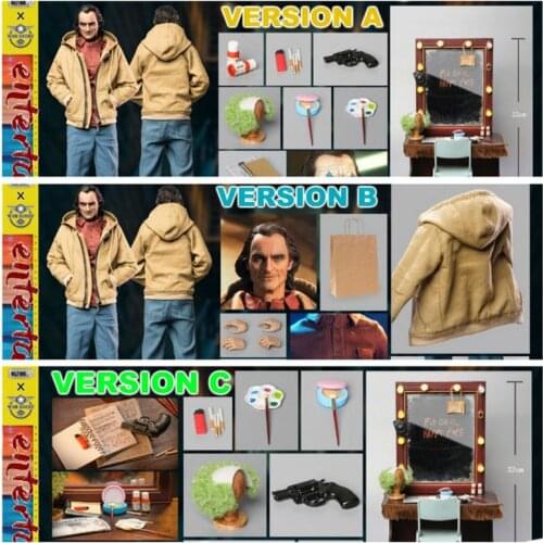 Full Set Doll Bullet Head X WAR STORY BH006 1/6 The Mentally Ill Mental Patient Casual Joker Clown Figure Toys Collection