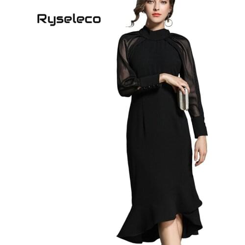 Модные платья-футляры Ryseleco China At AliExpress