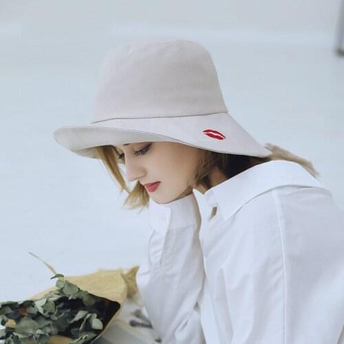 Fishermans Hat Girl Summer Korean Version Sun Protection Bucket Cap Women Travel Beach Sunshade All-match Fisher Hats H7119