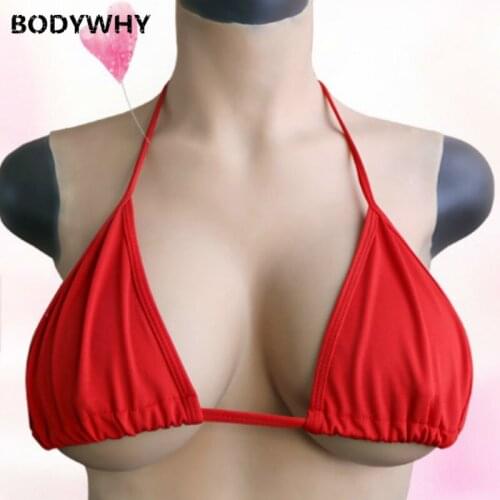 Silicone Breast Forms Realistic Fake BoobsTransgender Artistry Masquerade Mens Use of CD Articles Chest Crossdresser Hot Sale