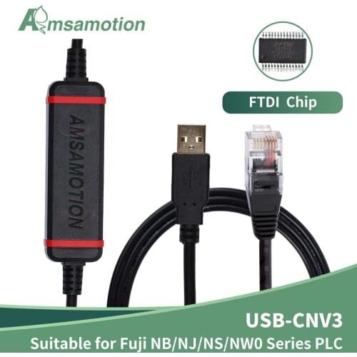 USB-CNV3+ Data Download Line Suitable Fuji NB/NJ/NS/NW0 Sseries PLC Programming Cable