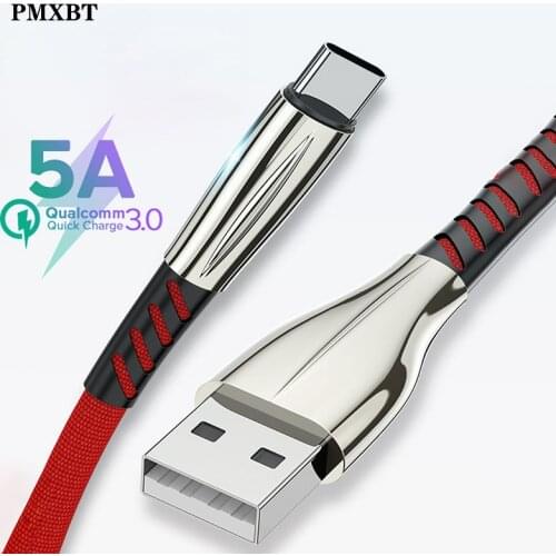 5A Super Fast Charge USB C Cable for Huawei P30 P20 Lite Samsung s8 S9 Phone Supercharge Quick Charger 3.0 Type C Charging Cable