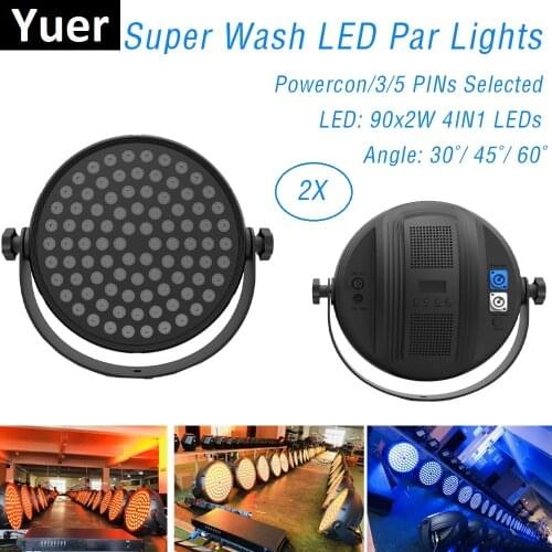 LED Par Can 90X2W RGBW Color Lighting Strobe DMX Controller For Disco DJ Music Party Club Dance Floor Bar Darkening Stage Light