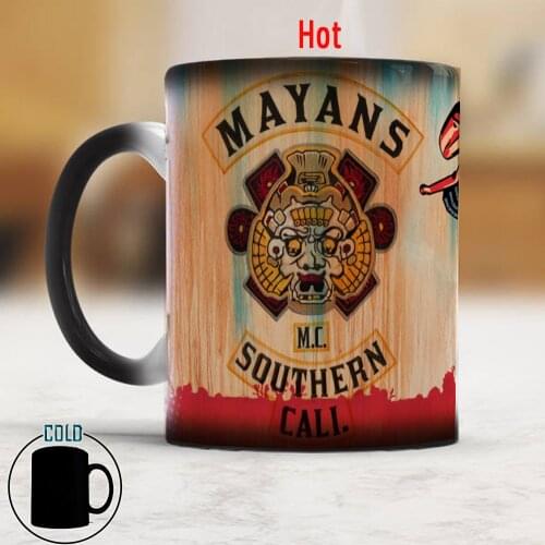 TV Show Mayans Mc Mug 11oz Heat Sensitive Ceramic Magic Color Changing Coffee Cup and Travel Tea Mug Surprised Gift