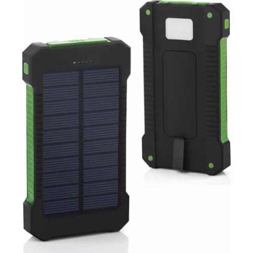 20000mAh External Battery Pack Solar Power Bank Double USB Fast Charging Powerbank Phone Charger For Smart Mobile Phone