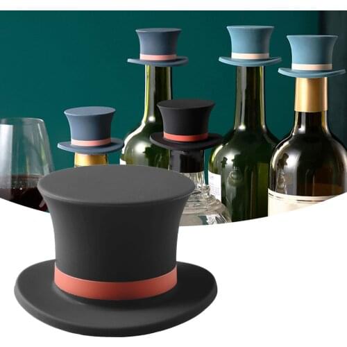 Magic Hat Wine Bottle Stopper Funny Decorative Silicone Rubber Beverage Soda Water Champagne Bottle Plug For Kitchen Supplies