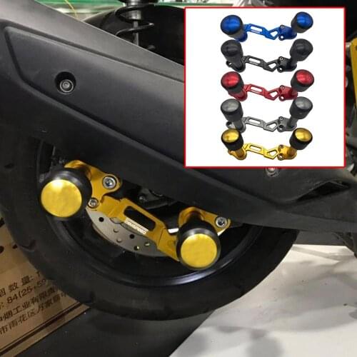 SEMSPEED Motorcycle Rear Wheel Exhaust Protection Frame Slider Crash Pad For Yamaha NMAX155 150 125 NVX Aerox 155 2015 2016-2019