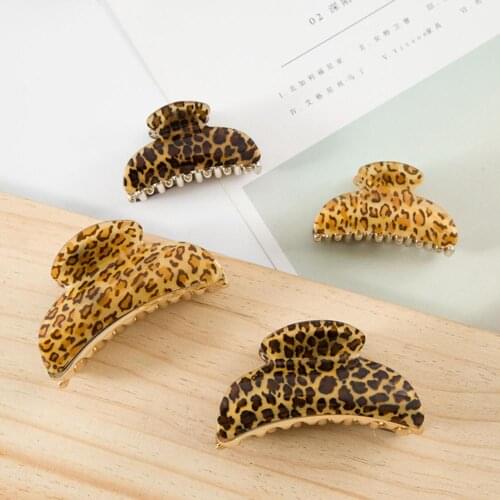 Women Lady Girls Leopard Hair Clip Claw Hair Accessory Clamp Headpiece 3 Sizes 2019 Barrette Korean Simplicity