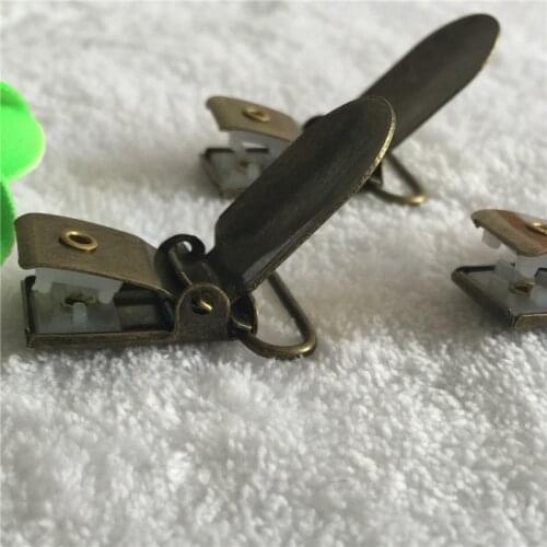 20mm 5PCS Baby Pacifier Clips Holder Antique Bronze Metal Suspender Paci Holders Infant Soother Clasps Funny Accessories plastic