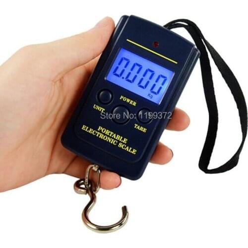 200pcs 40kg 10g Portable Mini Electronic Scale Scales Hanging Fishing Luggage Hook Pocket Digital Weight
