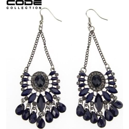 New Bohemian Style Water Drop Earrings For Women Vintage Ladies Brincos Christmas Earring Female Pendientes Mujer With Stones