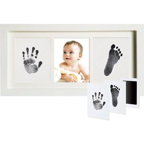 2020 New Didplay Beautiful Pearhead Babyprints Newborn Handprint and Footprint Photo Frame Kit Safe For Baby Clean-Touch