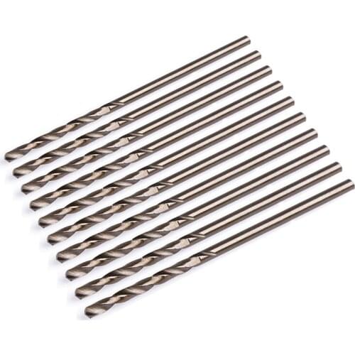 2021 New 10Pcs Durable 2mm M35 Triangle Shank HSS-Co Cobalt Twist Drill Spiral Drill Bit