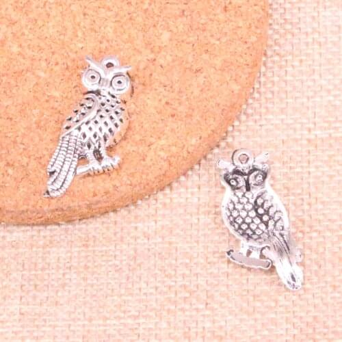 48pcs owl Charms Zinc alloy Pendant For necklace,earring bracelet jewelry DIY handmade 33*15mm