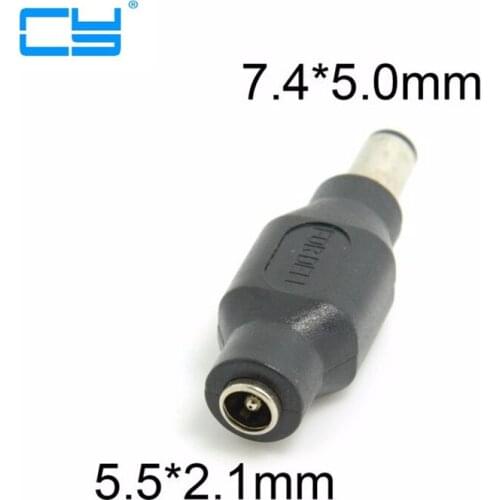 5pcs DC 5.5 2.1mm Female to 7.4 5.0mm plug AC DC Power Plug Connector Adapter adaptor for DELL HP Laptop