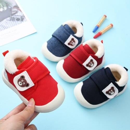 Baby Winter shoes Infant Toddler Newborn Cute Cartoon Bear Shoes Girls Boys First Walkers Keep Warm Boot SDY008