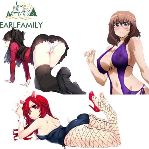 EARLFAMILY 13cm Car Styling Sexy Beauty Dakara Boku Wa H Ga Dekinai Lisara Restall Decal 3D Car Sticker Scratch-proof Graphic