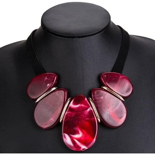 Heeda Boho High-end Elegant Resin Women Necklace Vintage Graceful Sweater Chain 2018 New Fashion Kolye Valentines Day Gifts