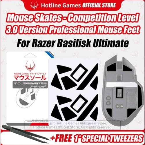 Hotline Games 3.0 Competition Level Mouse Skates Mouse Feet Pad for Razer Basilisk Ultimate Mouse 0.28mm/0.6mm Thickness