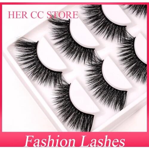 INDIVIDUAL PACKING 5PAIRS FASHION EYELASHES 0.07mm 3D SOFT DRAMATIC NATURAL THICK FALSE EYELASHES HIGH QUALITY MAKUP (5D065)