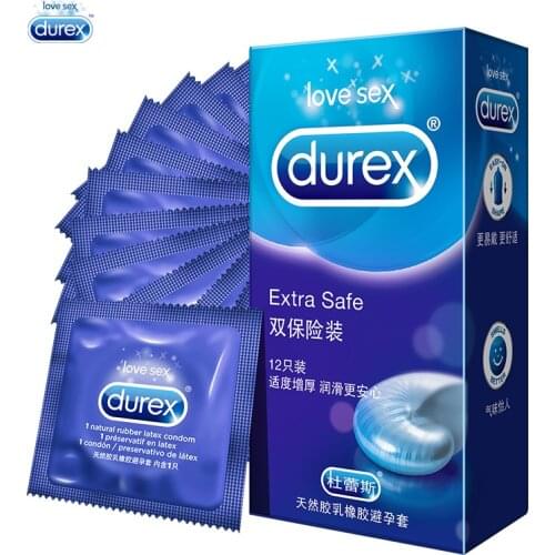 Durex Condom Extra Safer Natural Latex Thicken Endurance Condoms Penis Sleeve Intimate Goods Sex Toys Adult Products for Men