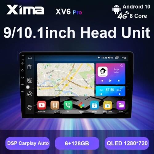 XIMA XV6 Pro 8 Core 5G WIFI Android10 2 Din Radio Carplay Car Multimedia Video Player For VW Nissan Hyundai Kia toyota Ford lada