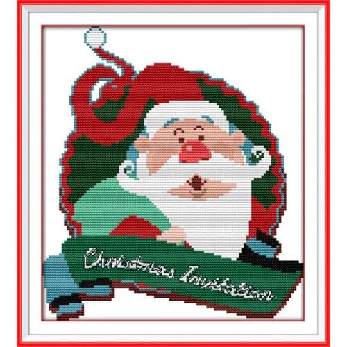 Merry Christmas (3) cross stitch kit cartoon 14ct 11ct count print canvas stitching embroidery DIY handmade needlework