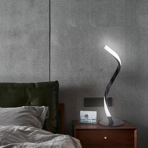 2021 New Desk Lamp decorativ S-shaped Table Lamps For Living Room White Warm Light Dimmable Eye Protection Study Lamp LED Light