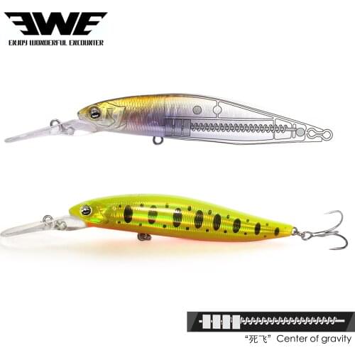 EWE ZHANLIU Floating Wobbler Minnow Artificial Plastic jerkbait Hard Lure Fishing Bait For Pike Perch Bass Fishing 83mm/9g & 98m