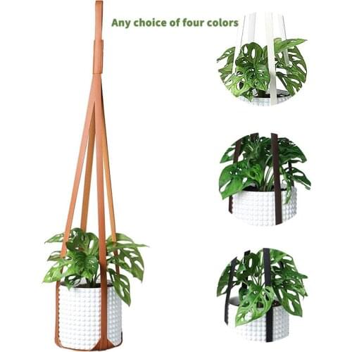 Leather Plant Hanger Hanging Planter Flowerpot Holder For Indoor Plants Cactus Succulent Wedding Home Decor