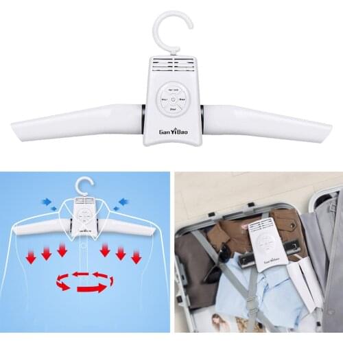 Portable Electric Folding Clothes Hanger Dryer Drying Rack Travel Laundry