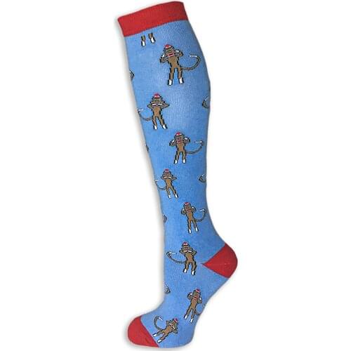 Pramoda Monkey Design Horse Riding socks women Knee High Socks Equestrian socks