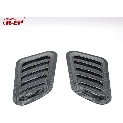 R-EP 1 Pair Car Front Bonnet Vents Hood Decorative Universal ABS Plastic Air Flow Intake Scoop Turbo Bonnet Vent Cover