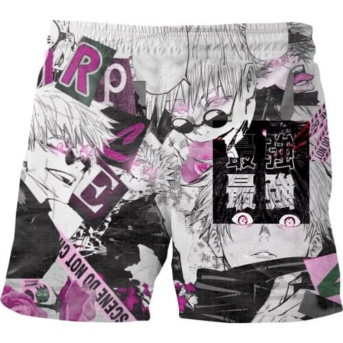Boys Shorts For Summer Jujutsu Kaisen Sorcery 3D Loose Pants Teenage Trouser Shorts Black Pants Fashion Kids Clothes 2-14 Years