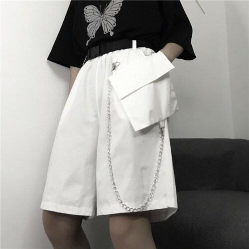 HOUZHOU Cargo Short Pants Woman Summer Hip Hop Streetwear Oversize High Waist Sweatpants Harajuku Sport Trousers Korean Fashion