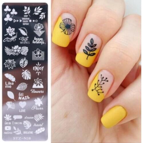 Nail Sticker Art Print Lace Flower Cat Geometric Animal Nail Design Template Polish Stamper DIYNail Stamping Plate