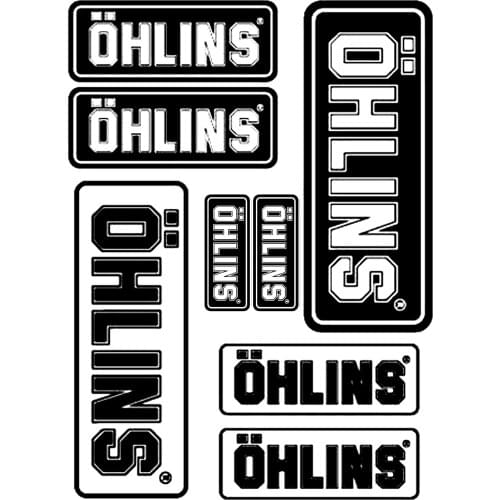 Reflective Car Sticker Suitable for OHLINS Fork Shock Yellow Blue Stickers Decals Set Aprilia Ducati Kawasaki Apply To Car Door