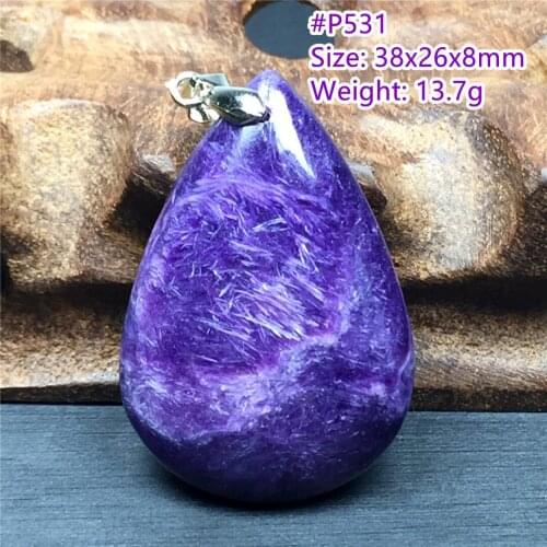 Top Natural Purple Charoite Stone Pendant Jewelry For Woman Lady Man Healing Gift Crystal 38x26x8mm Beads Silver Gemstone AAAAA