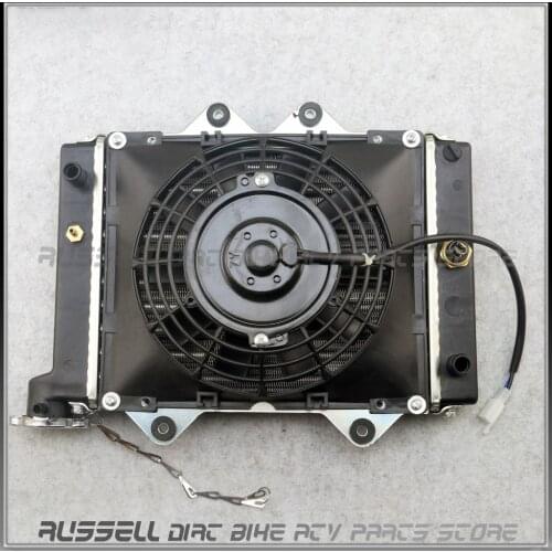 ATV Water Cooling Engine Cooler Radiator Cooling + Fan for 150cc 250cc PIT Quad Dirt Bike Dune Buggy Motorcycle 4 Wheel