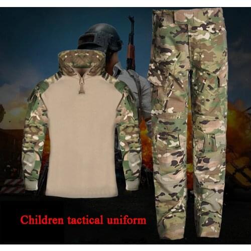 Military Tactical Clothing for Kids Camouflage Airsoft Paintball Uniforms Combat Shooting Children Hunting Accessories Clothing
